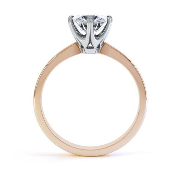 IGI 2.0 CT Six Claw Round Solitaire Diamond Engagement Ring In 14k Gold,H-VS1,EX - Picture 6 of 12